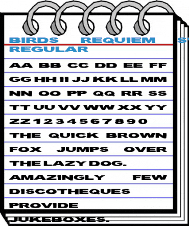 Birds Requiem Svart Regular Font