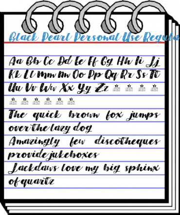 Black Pearl Personal Use Regular Font