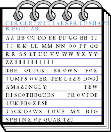 CircleInitialsFreeshape Regular Font