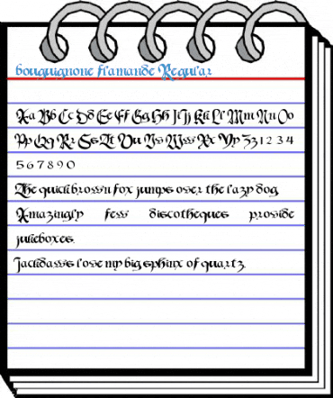 bouguignone flamande Regular Font