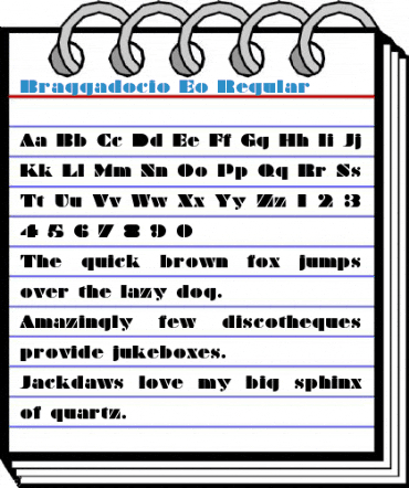 Braggadocio Eo Regular Font