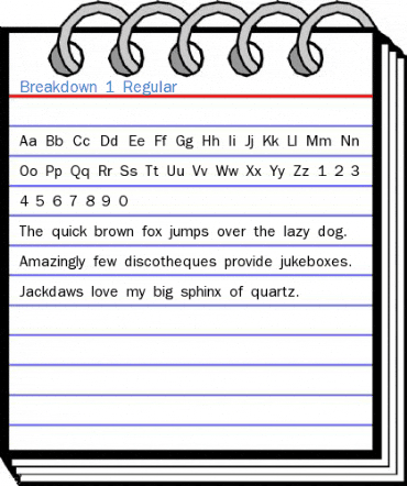 Breakdown 1 Regular Font