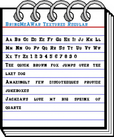 BringMeAWar_Textured Regular Font