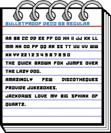 Bulletproof Deco BB Regular Font