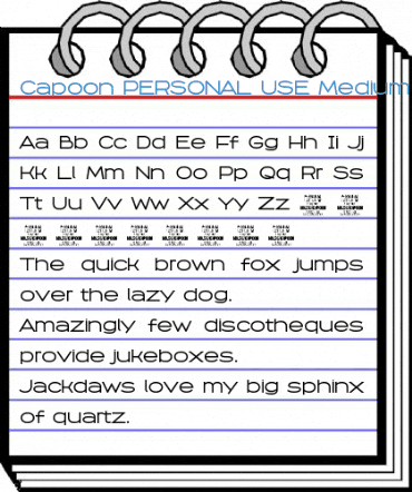 Capoon PERSONAL USE Medium Font
