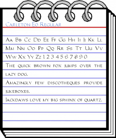 Carleton Eo Regular Font