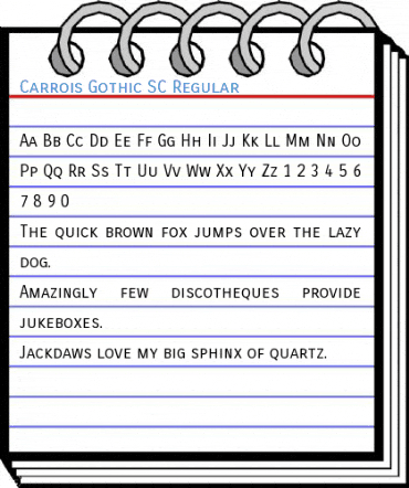 Carrois Gothic SC Regular Font