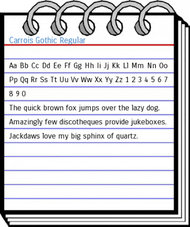 Carrois Gothic Regular Font