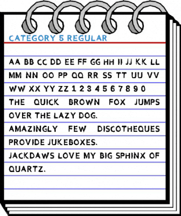 Category 5 Regular Font