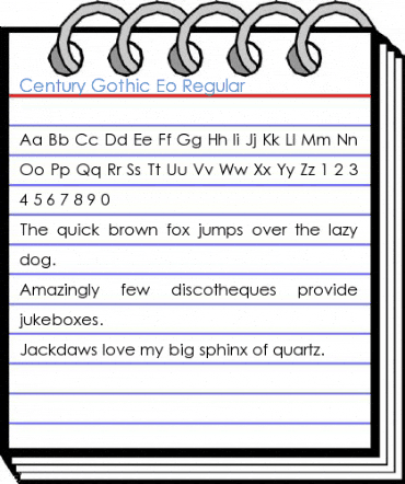 Century Gothic Eo Regular Font