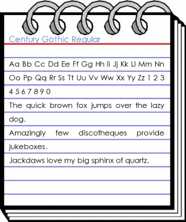 Century Gothic Regular Font
