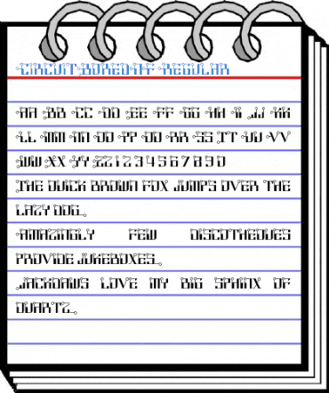CircuitBoredNF Regular Font