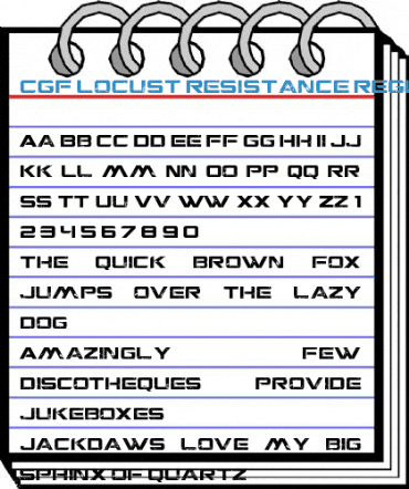 CGF Locust Resistance Regular Font