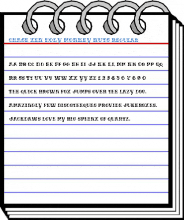 CHASE ZEN HOLY MONKEY NUTS Regular Font