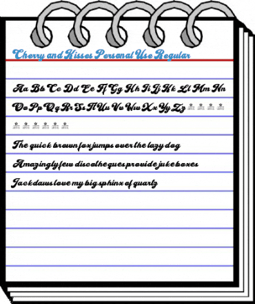 Cherry and Kisses Personal Use Regular Font