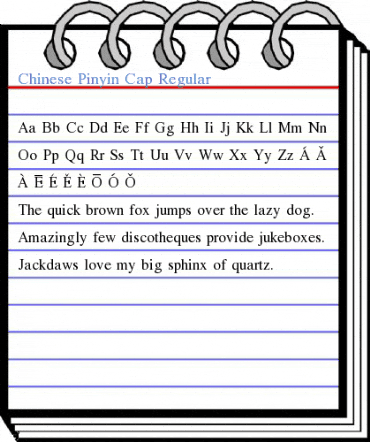 Chinese Pinyin Cap Regular Font