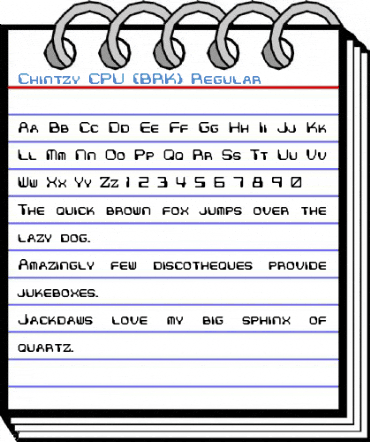 Chintzy CPU (BRK) Regular Font