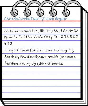 ChrisMcCormickTwentyEleven Regular Font
