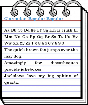 Clarendon-Regular Regular Font