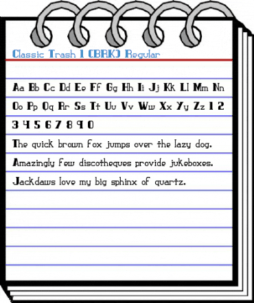 Classic Trash 1 (BRK) Regular Font