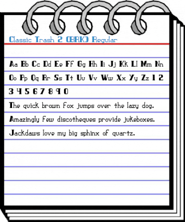 Classic Trash 2 (BRK) Regular Font