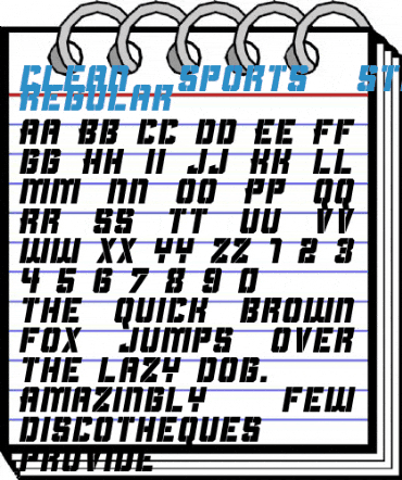 Clean Sports Stencil Regular Font