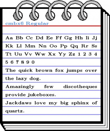 cmbx6 Regular Font
