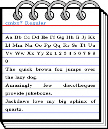 cmbx7 Regular Font