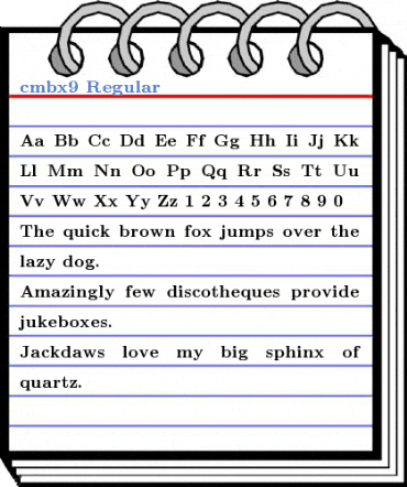 cmbx9 Regular Font