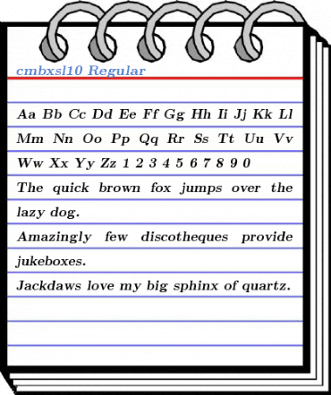 cmbxsl10 Regular Font