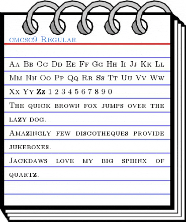 cmcsc9 Regular Font