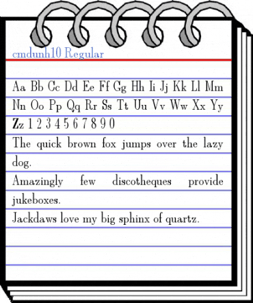cmdunh10 Regular Font