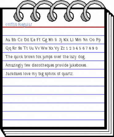 cmff10 Regular Font