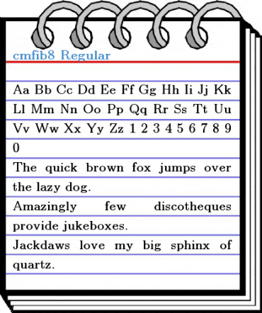 cmfib8 Regular Font