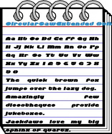 CircularSawExtended Oblique Font