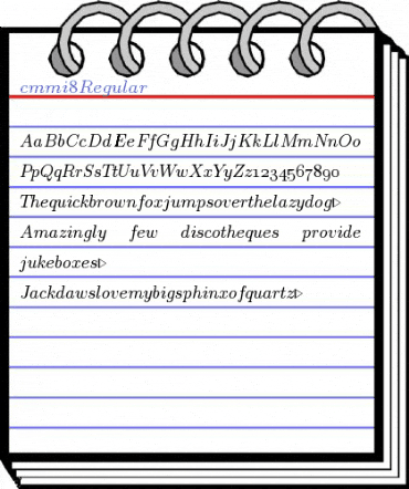 cmmi8 Regular Font