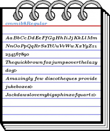 cmmib8 Regular Font
