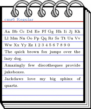 cmr6 Regular Font