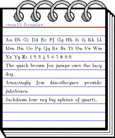 cmu10 Regular Font