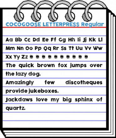 COCOGOOSE LETTERPRESS Regular Font