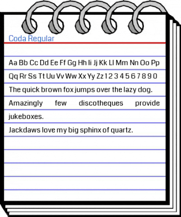 Coda Regular Font