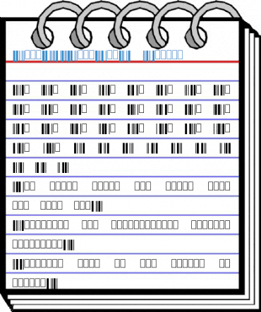 Code39FourRedA Normal Font