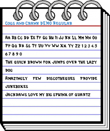 Cogs and Crank DEMO Regular Font