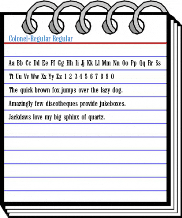 Colonel-Regular Regular Font