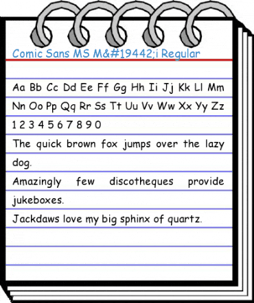 Comic Sans MS M䯲i Regular Font