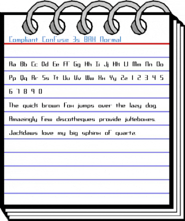 Compliant Confuse 3s BRK Normal Font