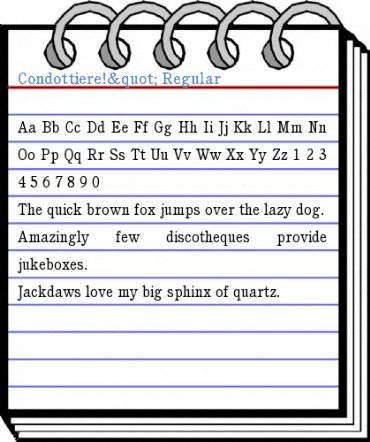 Condottiere!" Regular Font