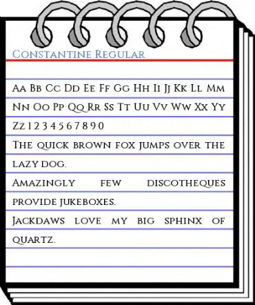 Constantine Regular Font