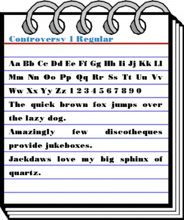 Controversy 1 Regular Font