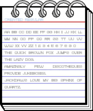Created Regular Font